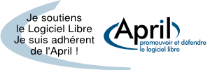 Je soutiens le Logiciel Libre. Je suis adhérent de l'April!