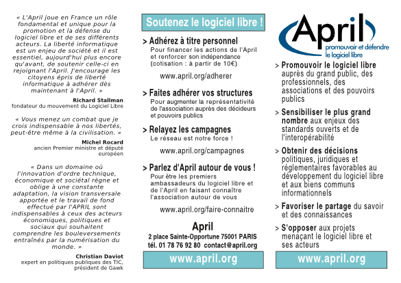 dépliant April