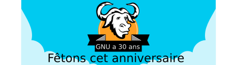 Bannière anniversaire 30 ans du projet GNU