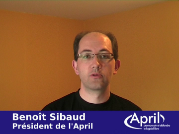 Benoît Sibaud remercie les adhérents à l'April
