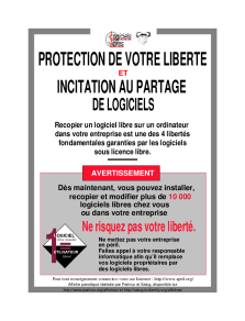 APRIL affiche Protection de votre liberté et Incitation au partage de logiciels