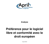 Page de couverture de l'analyse de l'April