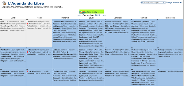 Copie
                                                                écran
                                                                du
                                                                site
                                                                de
                                                                l'Agenda
                                                                du Libre