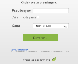 Copie d'écran du salon d'accueil