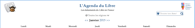 Copie
                                                                écran
                                                                du
                                                                site
                                                                de
                                                                l'Agenda
                                                                du Libre