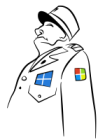 Dessin d'un colonel Microsoft