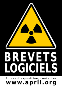 April -Autocollant Brevets logiciels