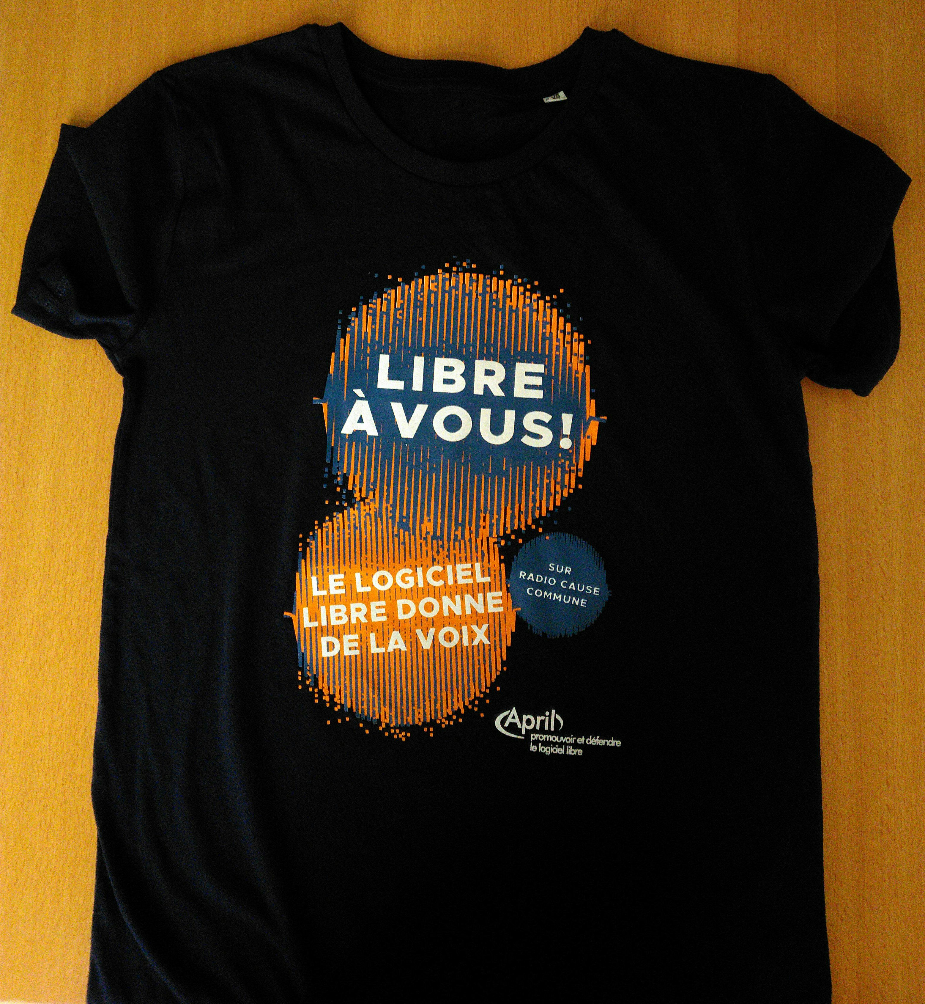 Image du t-shirt Le logiciel libre donne de la voix